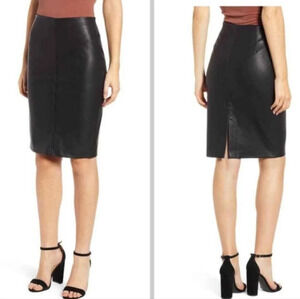 Blank NYC | Black Vegan Faux Leather Pencil Skirt Sz 28